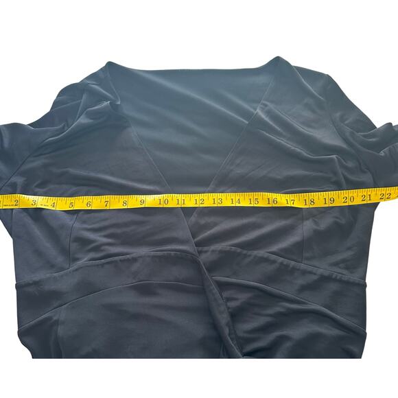 Isabella Oliver - Maternity Satin Sheen Viscose Wrap Dress - XL - Black - Picture 5 of 6